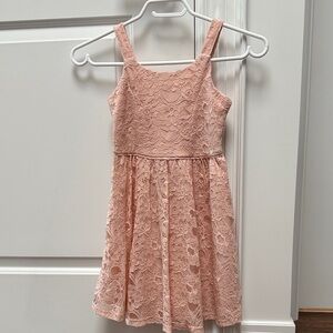 EUC Girls Pink Lace Party Dress size 6/6X